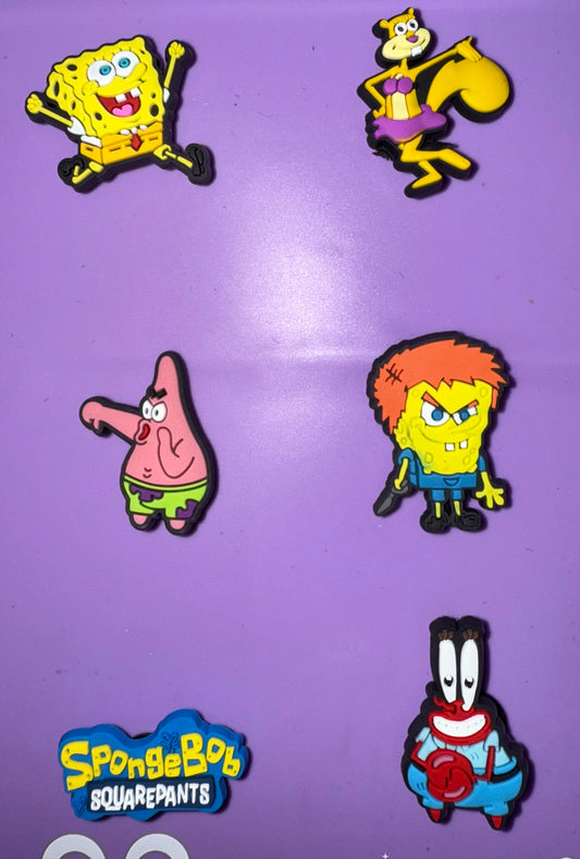 Sponge Bob Square Pants Character Croc Charms