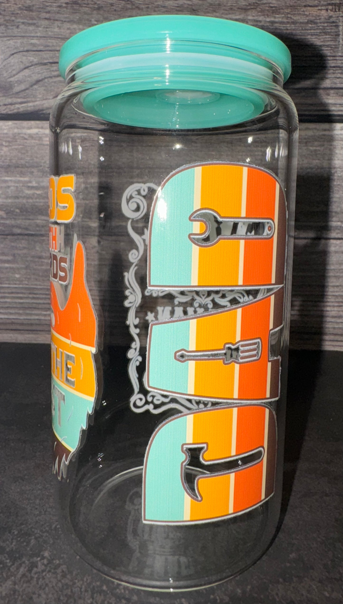 Dads with Beards Glass Cup