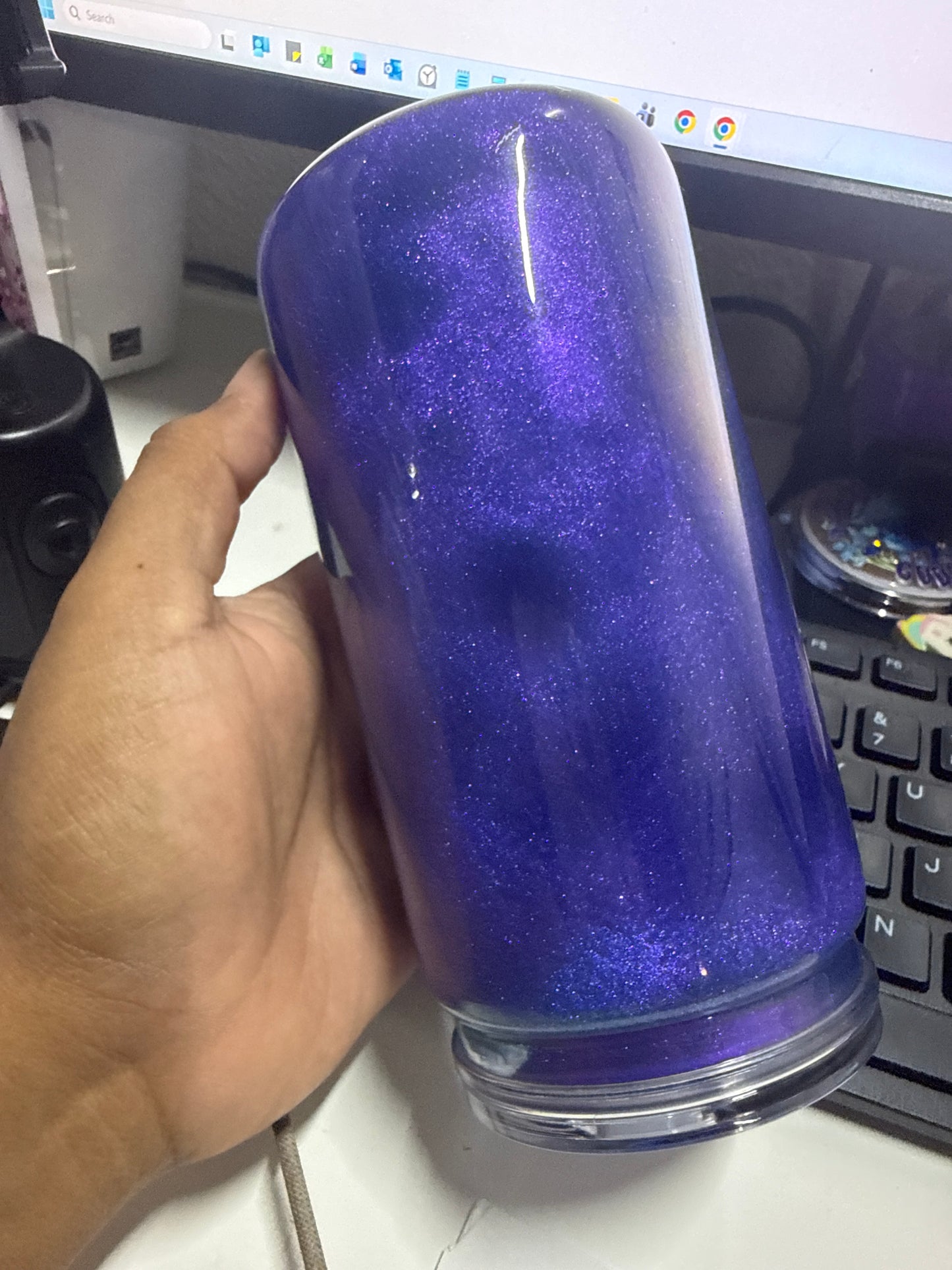 Blue and Purple Cat Eye Cup