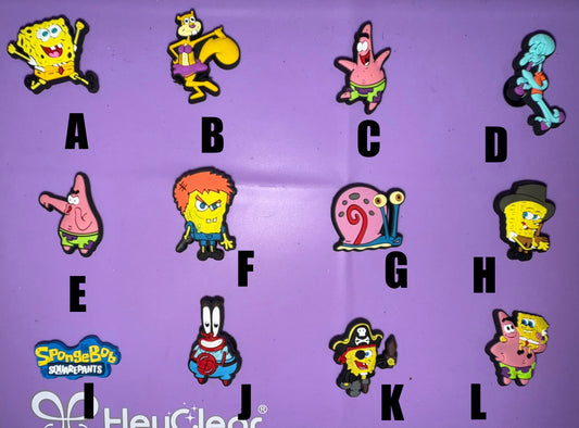 Sponge Bob Square Pants Character Croc Charms