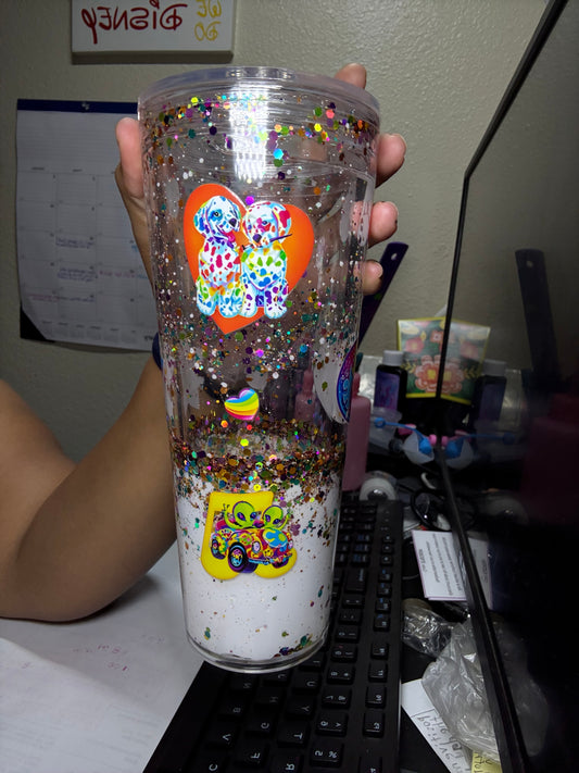 Lisa Frank White Lava Glitter Cup