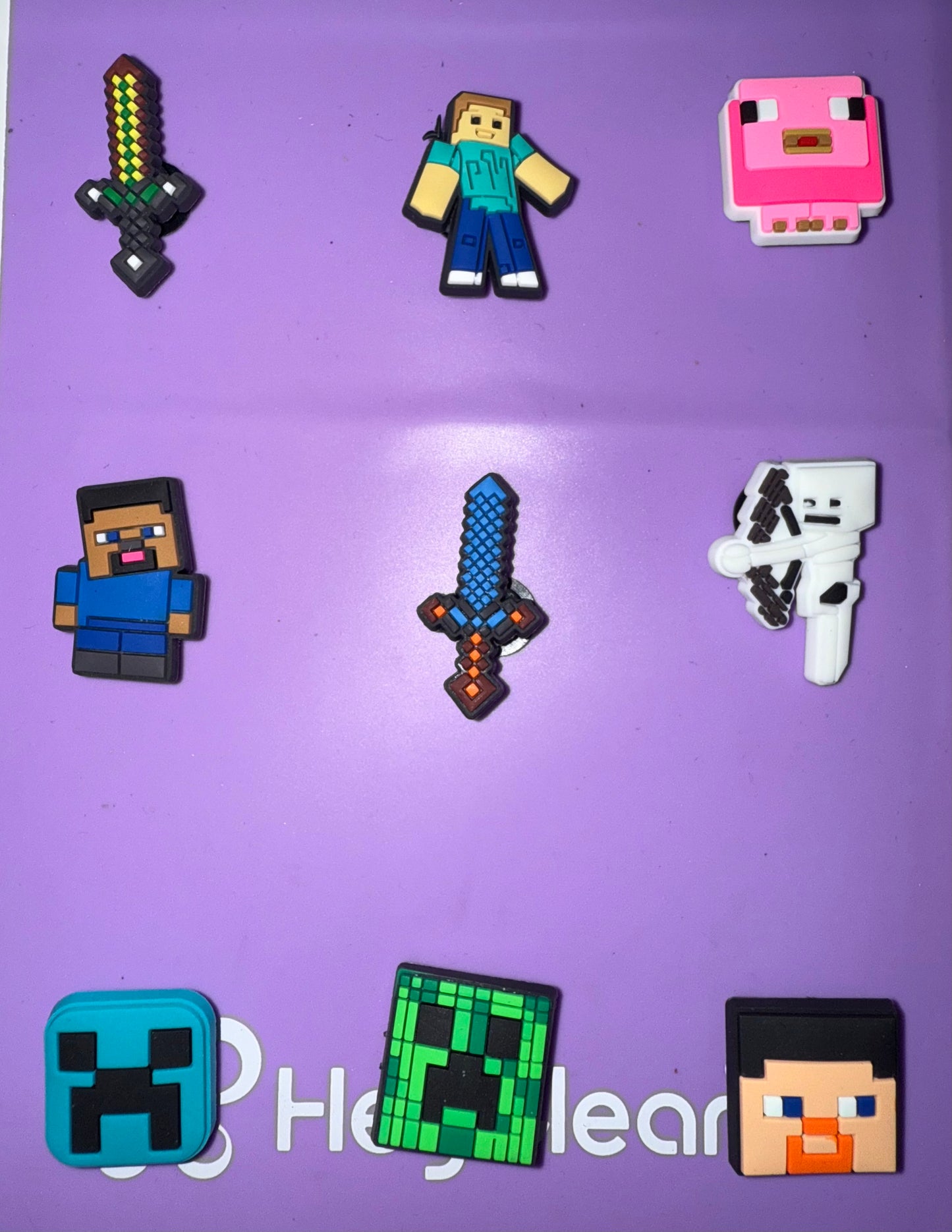 Gamer Minecraft Pixel Character Croc Charms