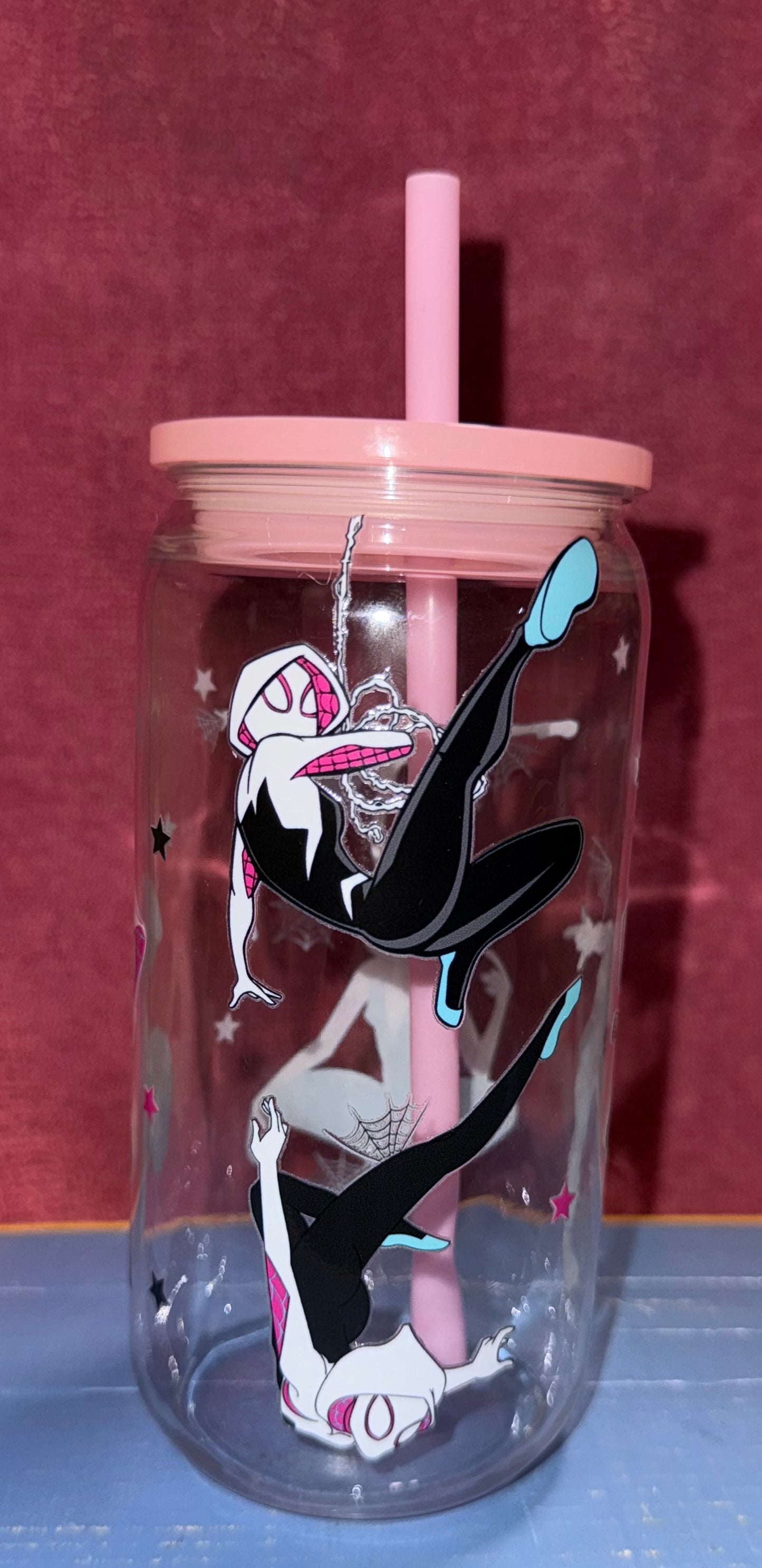 Pink Spider Gwen Acrylic Cup