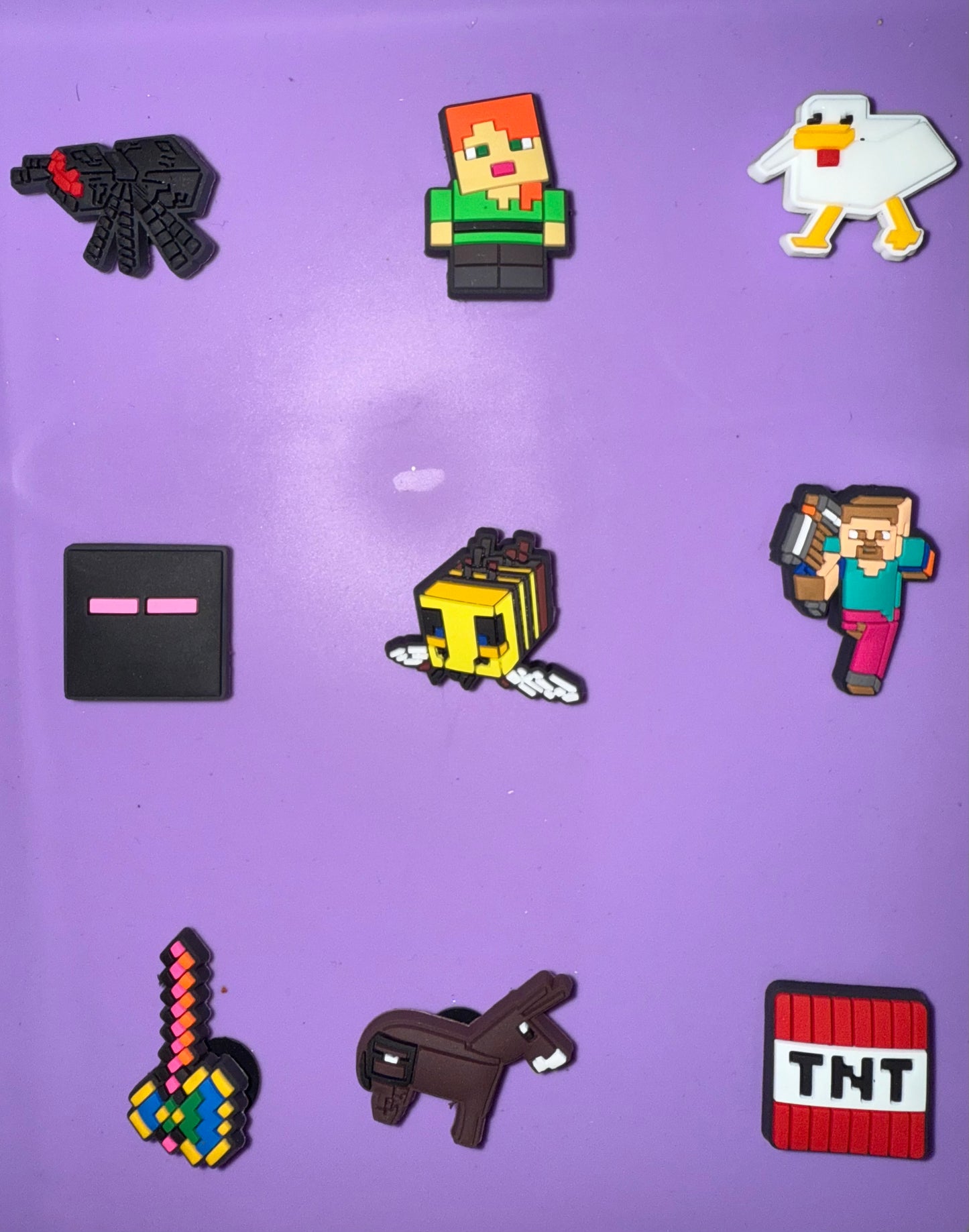 Gamer Minecraft Pixel Character Croc Charms