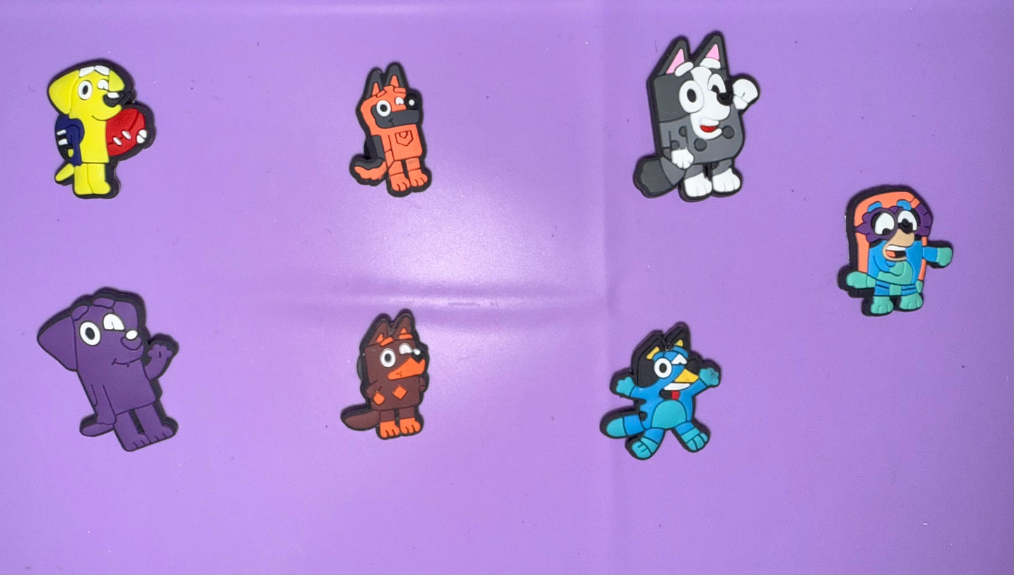 Kids Dog Character Bluey Shoe Charms