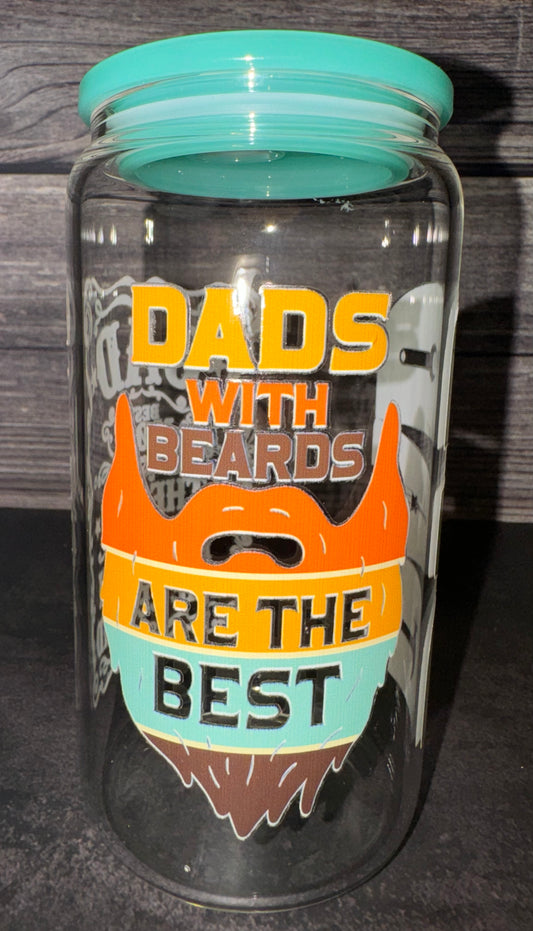 Dads with Beards Glass Cup