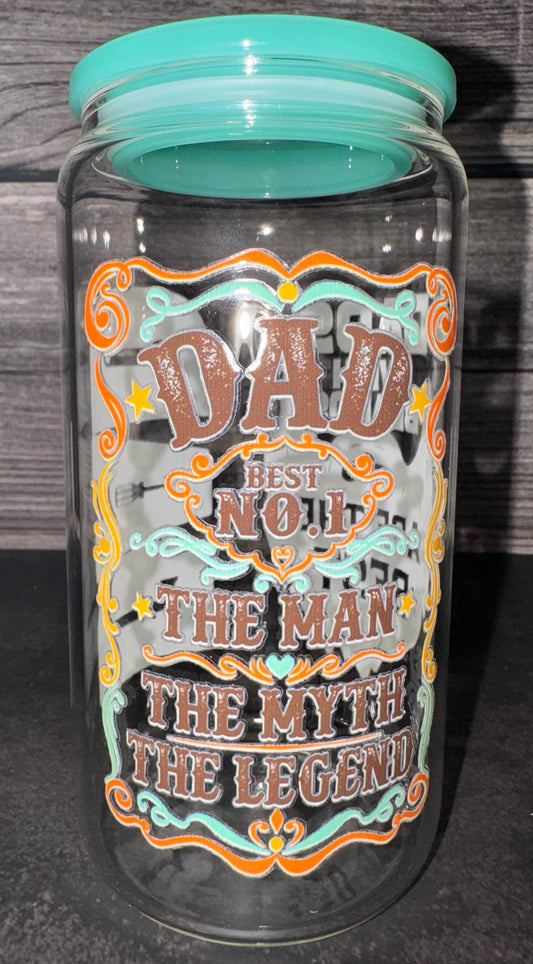 Dads with Beards Glass Cup