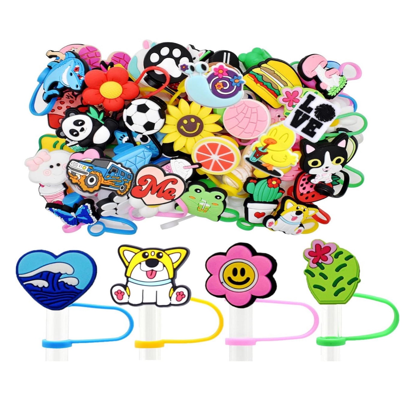 Variety Straw Cap Covers